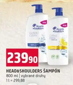 Terno HEAD& SHOULDERS Šampon nabídka