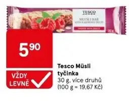 Tesco Tesco Müsli tyčinka nabídka