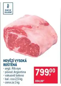 Makro Hovězí vysoká roštěná nabídka