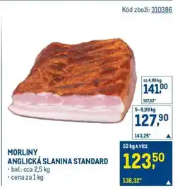 Makro MORLINY ANGLICKÁ SLANINA STANDARD nabídka