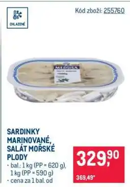 Makro SARDINKY MARINOVANÉ, SALÁT MOŘSKÉ PLODY nabídka