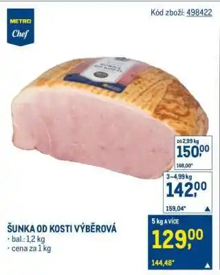 Makro Šunka od kosti výběrová nabídka