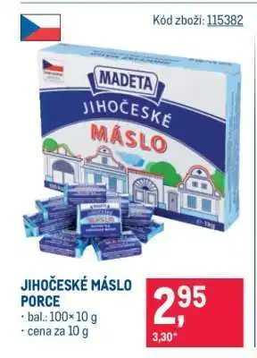 Makro JIHOČESKÉ MÁSLO PORCE nabídka