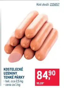 Makro KOSTELECKÉ UZENINY TENKÉ PÁRKY nabídka