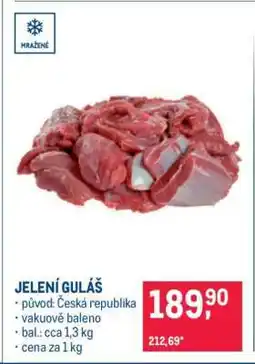 Makro Jelení guláš nabídka