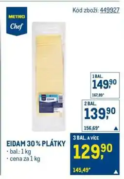 Makro Eidam 30% plátky nabídka
