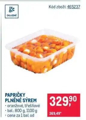 Makro Papričky plněné sýrem nabídka