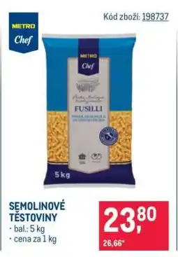 Makro Semolinové těstoviny nabídka