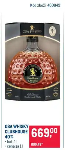Makro OSA WHISKY CLUBHOUSE 40 % nabídka