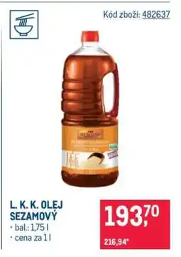 Makro L.K.K. OLEJ SEZAMOVÝ nabídka