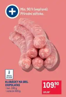 KLOBÁSKY NA GRIL CHIPOLATAS
