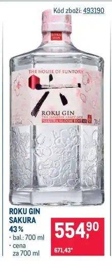 Makro ROKU GIN SAKURA nabídka