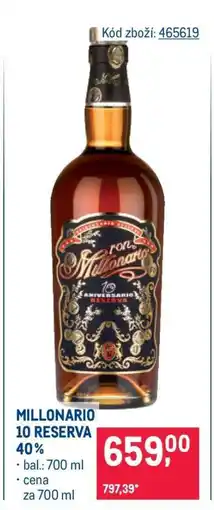 Makro Millonario 10 Reserva 40 % nabídka