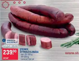 Makro STEINEX ŠTÝRSKÁ KLOBÁSA nabídka