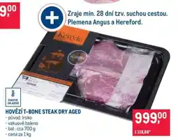 Makro HOVĚZÍ T-BONE STEAK DRY AGED nabídka