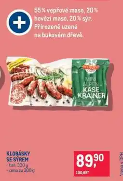 Makro KLOBÁSKY SE SÝREM nabídka