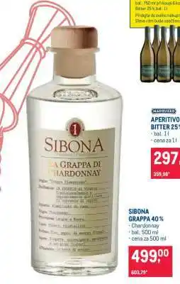 Makro SIBONA GRAPPA 40 % nabídka