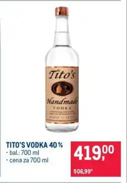 Makro TITO’S VODKA 40 % nabídka