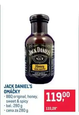 Makro JACK DANIEL'S OMÁČKY nabídka