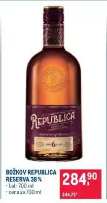Makro BOŽKOV REPUBLICA RESERVA 38 % nabídka