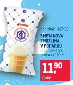 Makro SMETANOVÁ ZMRZLINA V POHÁRKU nabídka