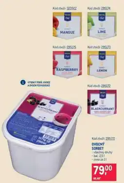 Makro Ovocný sorbet nabídka