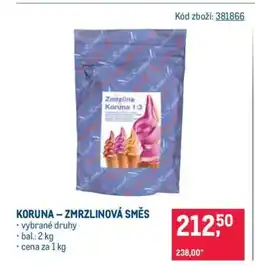 Makro KORUNA – ZMRZLINOVÁ SMĚS nabídka