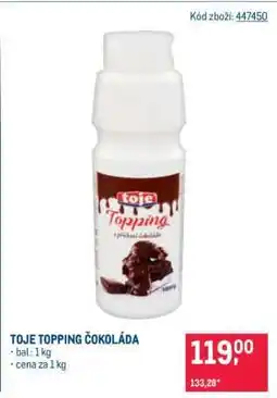 Makro TOJE TOPPING ČOKOLÁDA nabídka