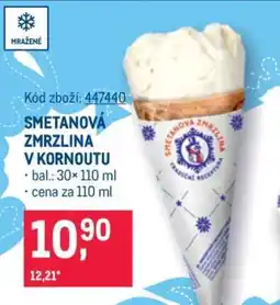 Makro SMETANOVÁ ZMRZLINA V KORNOUTU nabídka