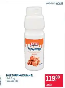 Makro TOJE TOPPING KARAMEL nabídka