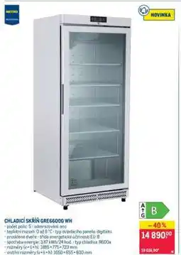 Makro CHLADICÍ SKŘÍŇ GREG6000G WH nabídka
