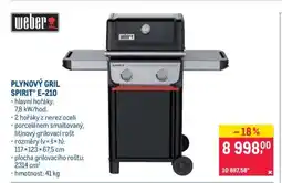 Makro PLYNOVÝ GRIL SPIRIT E-210 nabídka