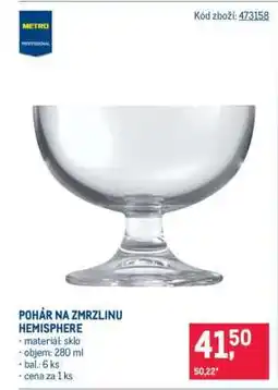 Makro POHÁR NA ZMRZLINU HEMISPHERE nabídka