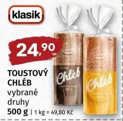 Terno TOUSTOVÝ CHLÉB vybrané druhy nabídka