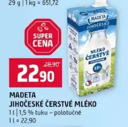 Terno MADETA JIHOČESKÉ ČERSTVÉ MLÉKO nabídka