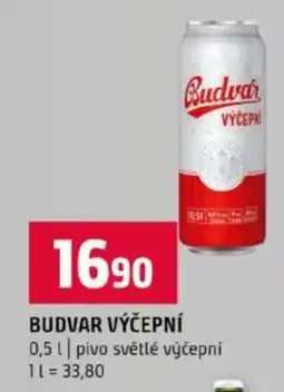 Terno Budvar výčepní nabídka