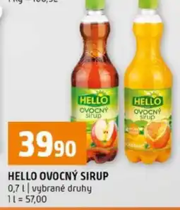 Terno Hello Ovocný sirup nabídka