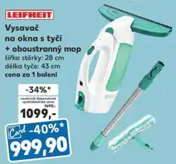 Kaufland Vysavač na okna s tyčí + oboustranný mop nabídka