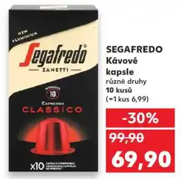 Kaufland Segafredo kávové kapsle nabídka