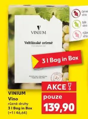 Kaufland VINIUM Veltlínské zelené nabídka