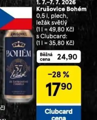 Tesco Krušovice Bohém nabídka