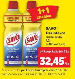 Kaufland Savo dezinfekce nabídka