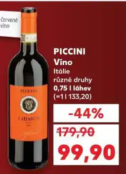 Kaufland PICCINI Víno nabídka