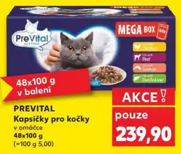 Kaufland PREVITAL Kapsičky pro kočky v omáčce nabídka