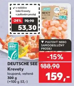 Kaufland DEUTSCHE SEE Krevety loupané, vařené nabídka