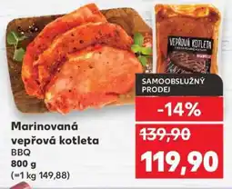 Kaufland Marinovaná vepřová kotleta BBQ nabídka