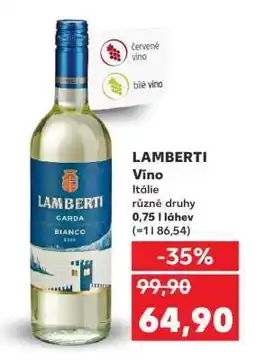 Kaufland LAMBERTI Víno nabídka