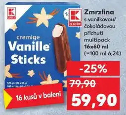 Kaufland Zmrzlina s vanilkovou/čokoládovou příchutí multipack 16x60 ml nabídka