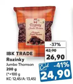Kaufland IBK TRADE Rozinky Jumbo Thomson 200 g nabídka