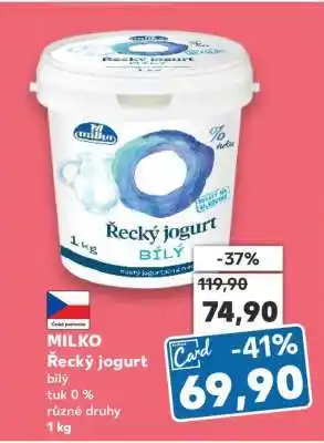 Kaufland Milko Řecký jogurt bílý nabídka
